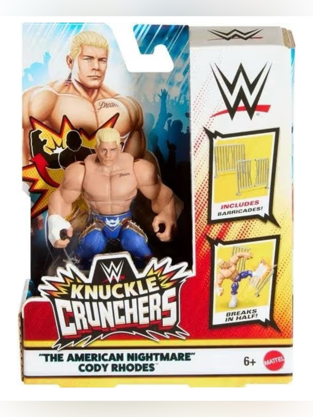 WWE Knuckle Crunchers Cody Rhodes Action Figure - NIB Mattel